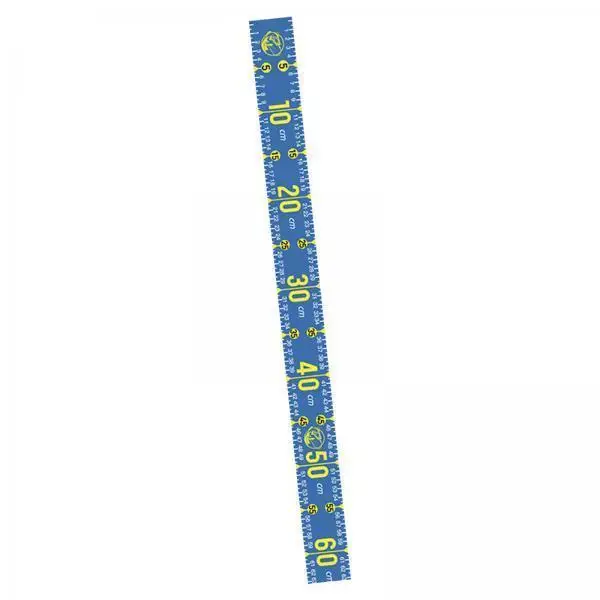 Folding Fish Ruler Waterproof PVC Self Adhesive Measurement Sticker Tool for Fishing Boats Yachts and Saltwater Activities