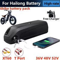 Batterie Hailong 48V 36V 52V 20Ah 30Ah Pour Batterie Au Lithium Étanche 250W ~ 1000W + Chargeur