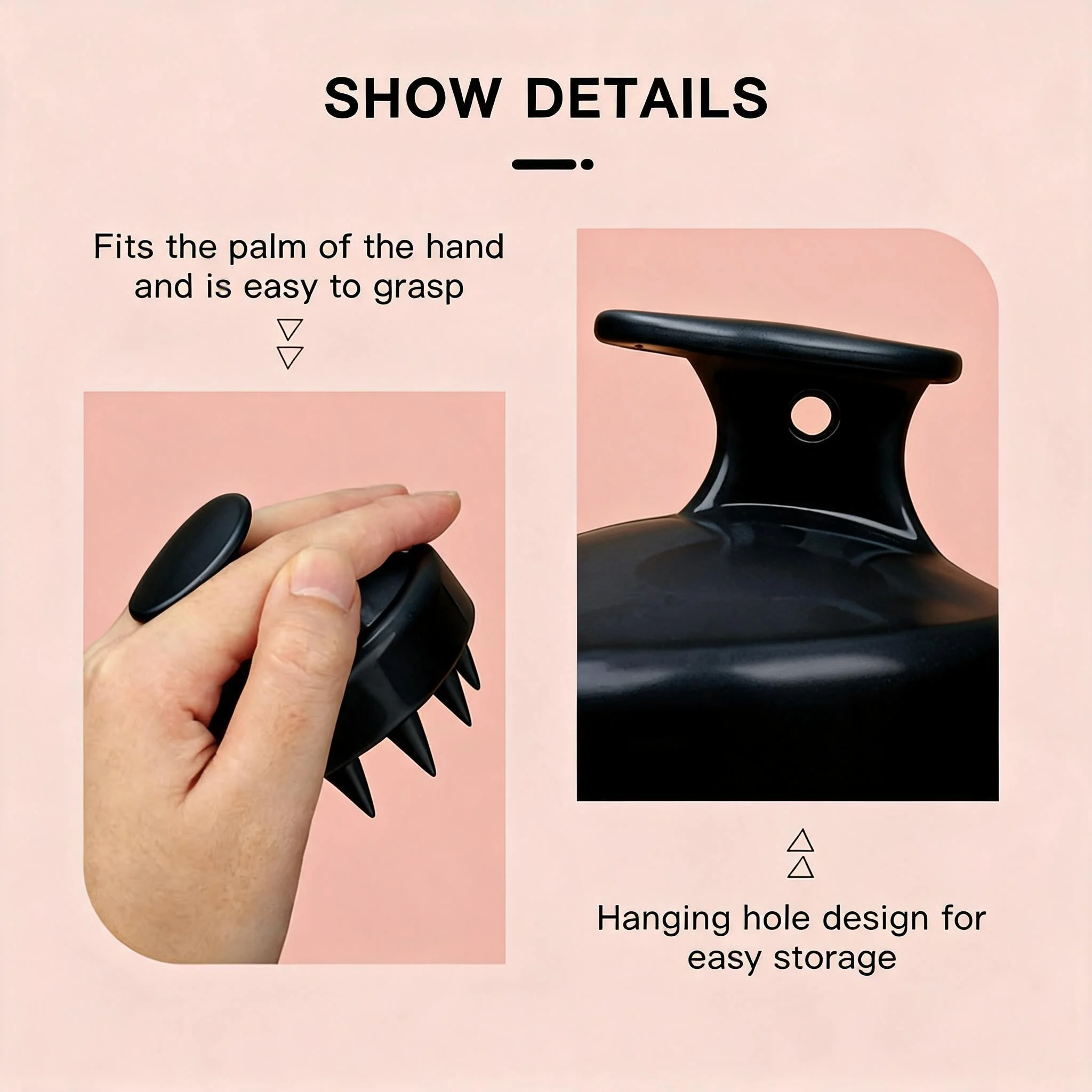 Silicone Shampoo Scalp Hair Massager Head Body Scalp Massage Brush Scalp Massage Brush Comb Magic Handle Brush Spa Massage Brush