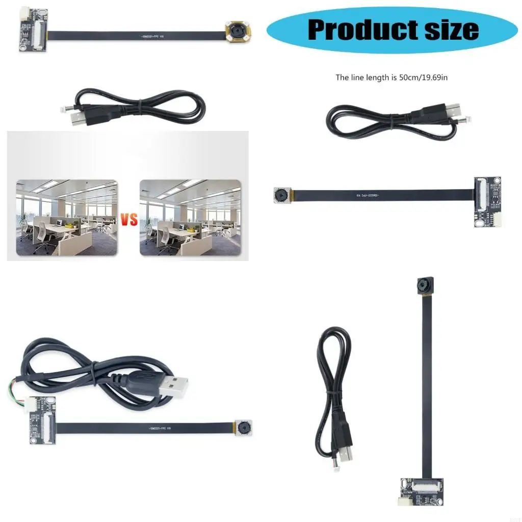 

896F 1200MP IMX258 Autofocus Webcam Camera Module for Office Setting Colorful/Black White Screen Optional