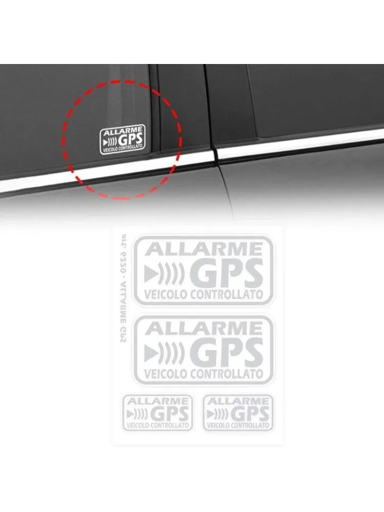 AliExpress NONE 1SET GPS Alarm Warning Stickers White Black Waterproof Vinyl Decals for Car Vehicle Exterior Decor
