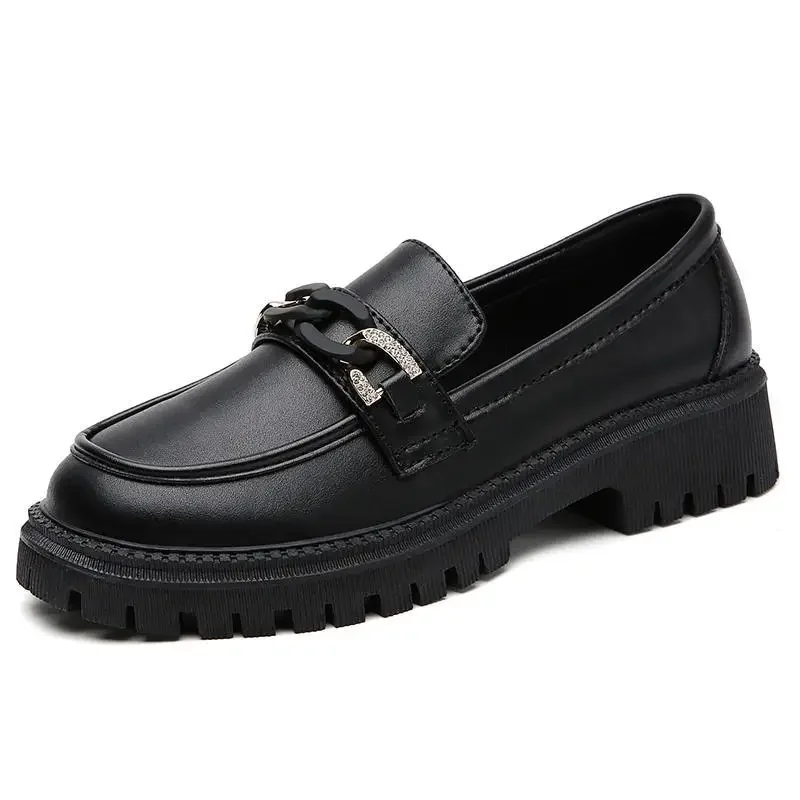 

Spring and Autumn Leisure Nurse White Shoes Low-Cut Flat Large Size Mom Shoes Leather Non-Slip Moccasins