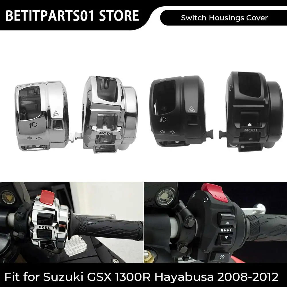 

Motorcycle Accessories Handlebar Control Switch Housings Cover Kit Aluminum Chrome Black For Suzuki GSX 1300R Hayabusa 2008-2012