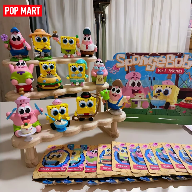 

POPMART Official Genuine Spongebob Squarepants Good Friends Series Desktop Ornaments Pvc Anime Figures Collectible Figurines Toy