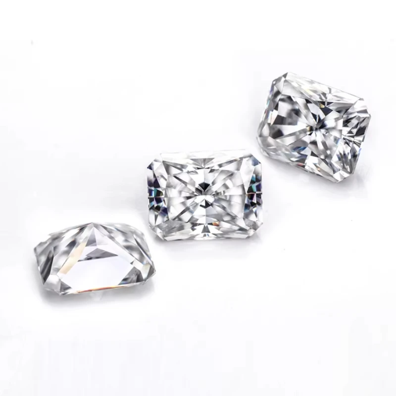 

Moissanite Radiant Cut D Color Lab Grown Synthetic Diamond Loose Gemstone Perfect for Jewelry DIY Rings Earrings Necklaces