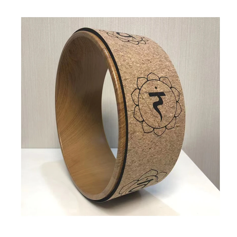Precio atractivo y razonable de fábrica Entrenamiento de yoga Fitness Medio corcho Yoga Rueda de equilibrio trasera Logotipo personalizado