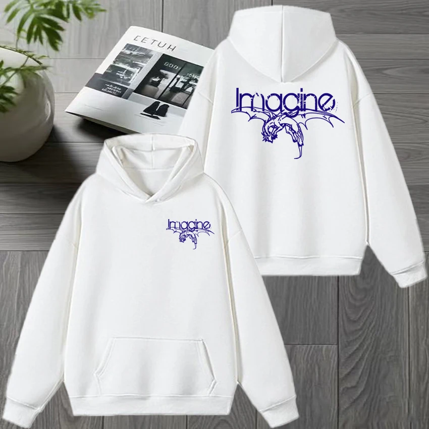 

Rock band Imagine Dragons Tour 2026 New Double Sided printed Hoodie Men Women Retro streetwear Unisex Winter Fleece Sweatshirt