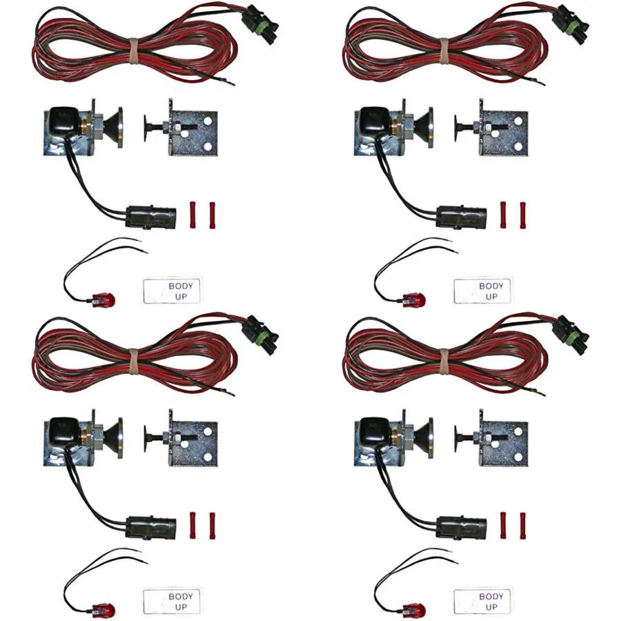 

SK10 Dump Body-Up Indicator Kit, IP68 Stainless Steel Housing, Red Indicator Light with Wiring Harness, Frame-Mounted Alert for