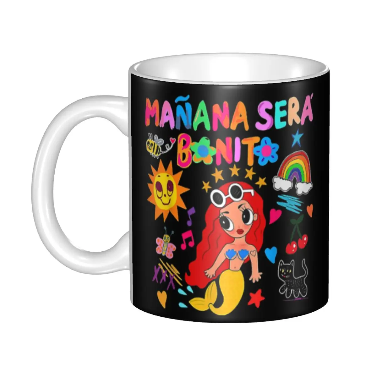 Tazze da caffè personalizzate Manana Sera Bonito Cantante colombiano Karol G Tazze da tè in ceramica fai-da-te