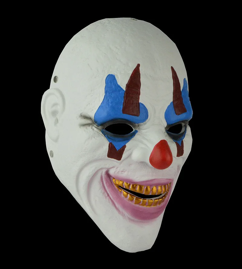 Counterattack Golden Teeth Clown Mask, Halloween Ball Party, Film and Television, Robber Mask, Performance Props, Resin