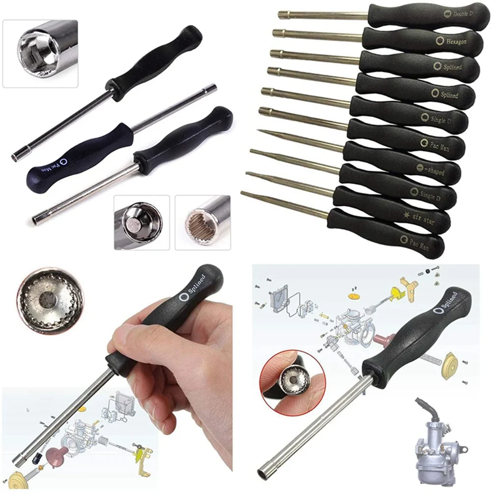 A50U Carburetor Adjusting Tools For 2 Cycle Small Engine  Chainsaw Weed Eater Troy Bilt Etc With Bag,Brush