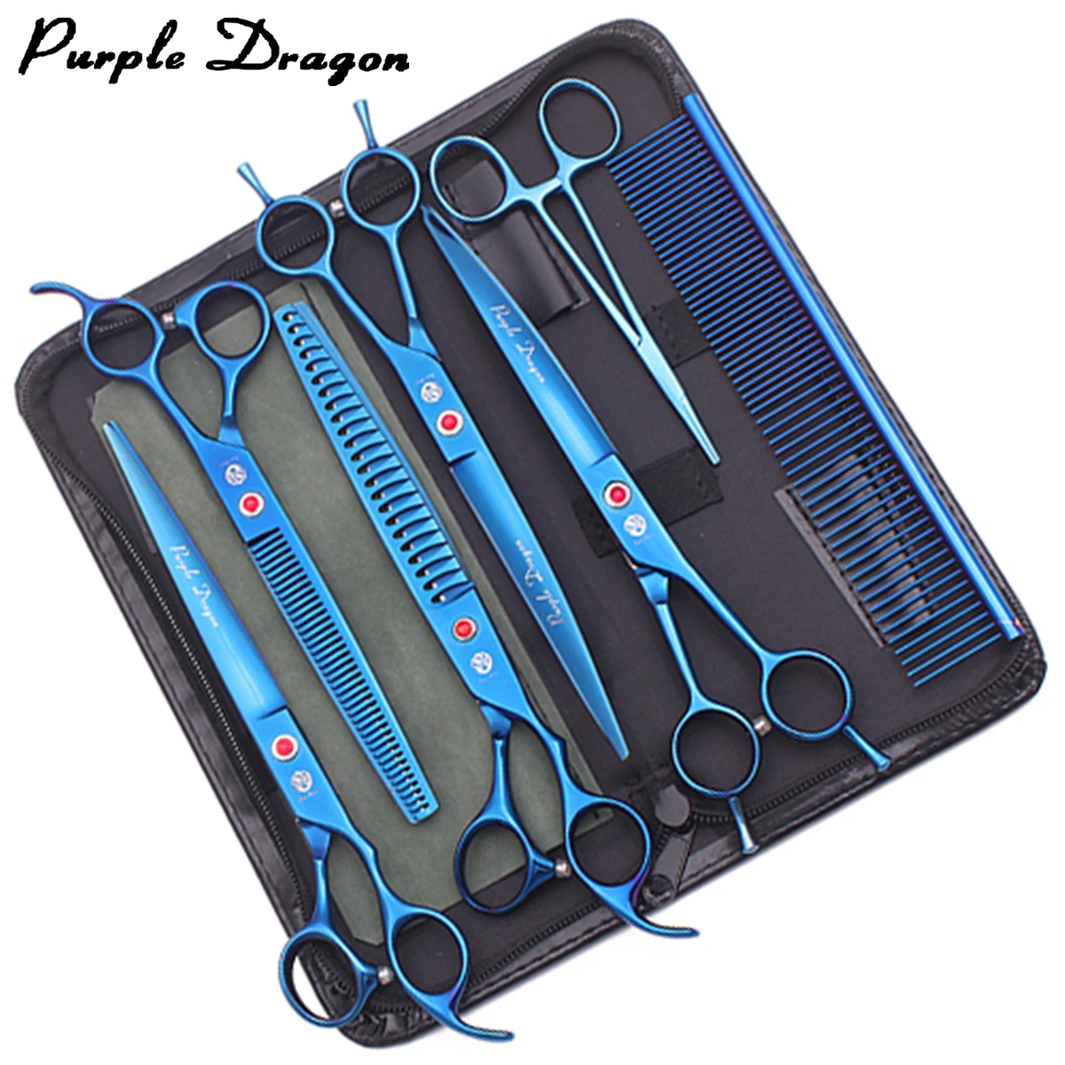 

Professional 7.5\" 8\" JP Stainless Steel Pet Grooming Scissors Dog Thinning Shears Cat Curved Scissors Chunker Z3005