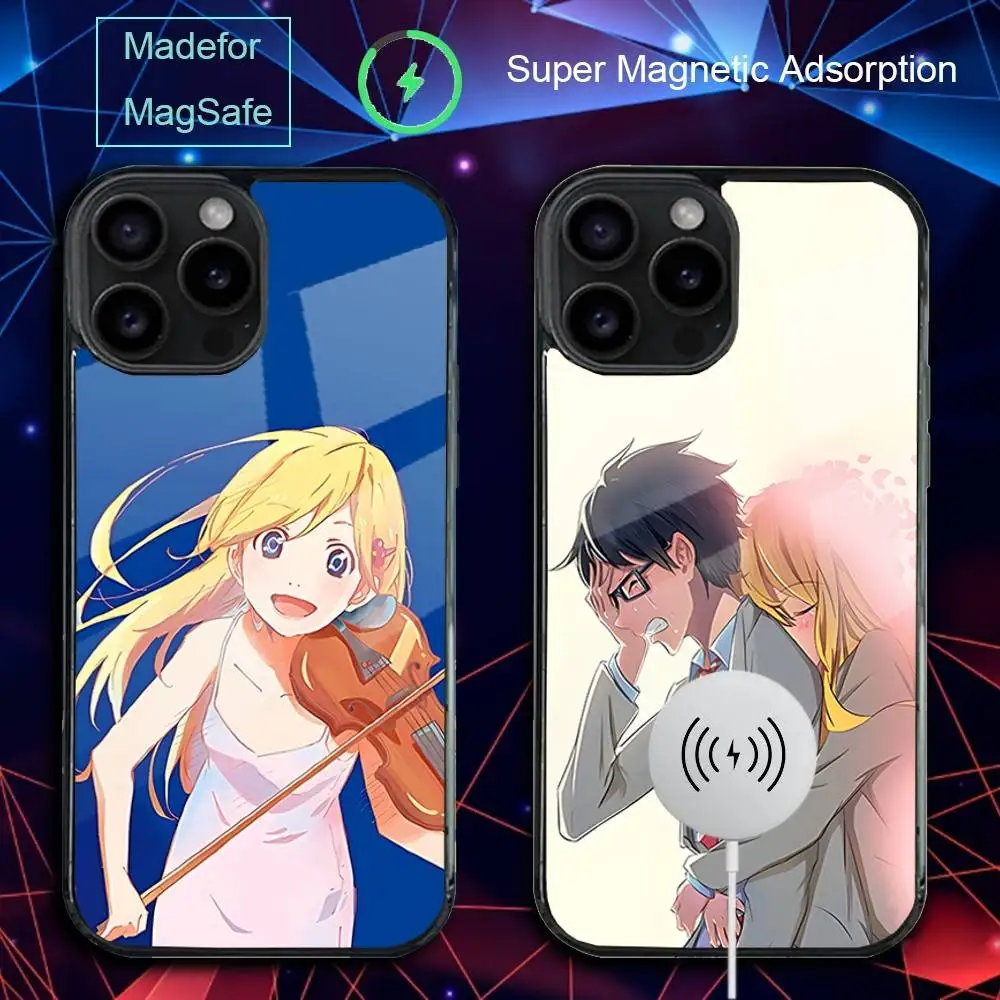 

Your L-Lie in Comic A-April Phone Case For iPhone 17,16,15,14,13,12,11,Pro,Max,Plus,Mini,SE4 Magnetic Magsafe Wireless Charging