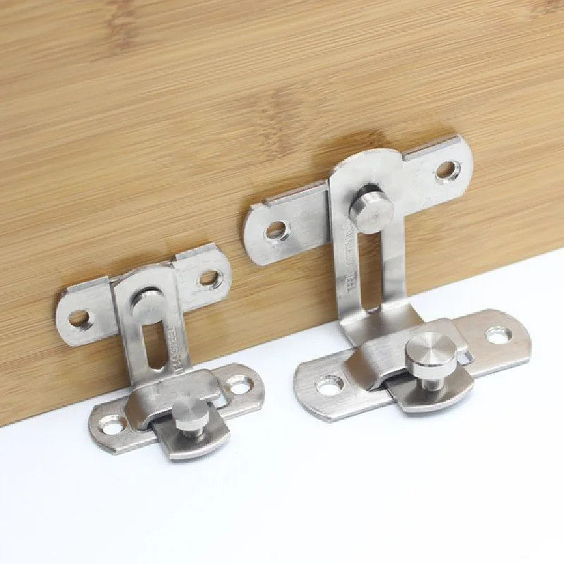 Fibbia per porta da 90 gradi Serratura in acciaio inossidabile Porta scorrevole Fibbia ad angolo retto Porta e finestra Chiusura pieghevole per bagno