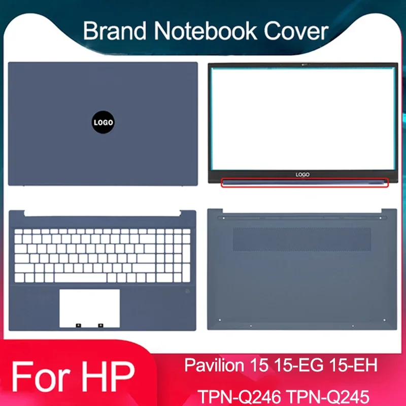 New For HP Pavilion 15Z-EH 15-EH 15-EG TPN-Q245 TPN-Q246 Series Laptop Top LCD Back Cover Front Bezel Frame Hinges Rear Lid Case