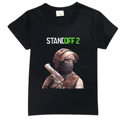 Kids Assault Game Standoff 2 Tshirt Children Stand Off Clothes Teenager Boys O-neck Cotton T-shirts Baby Girls Short Sleeve Tops