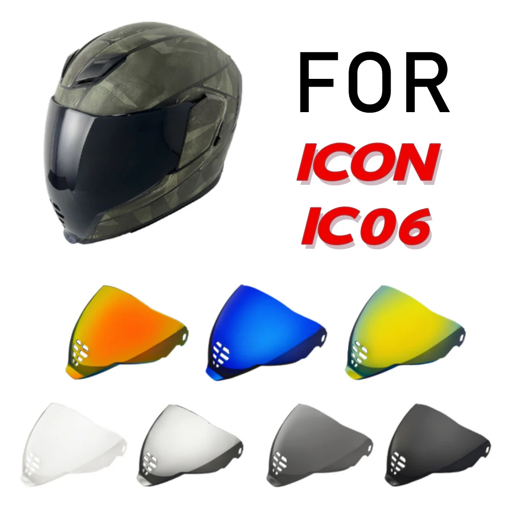 Airflite Helmet Visor Suitable For ICON Airflite IC06 Face Shield Visor Windshield Sunshield Anti-UV Helmet Accessories