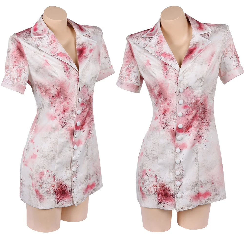 Movie Return Silent For Hill Red Nurse Cosplay Fantasy Mask Clothing Anime Game Costume Disguise Women Roleplay Party Outfits