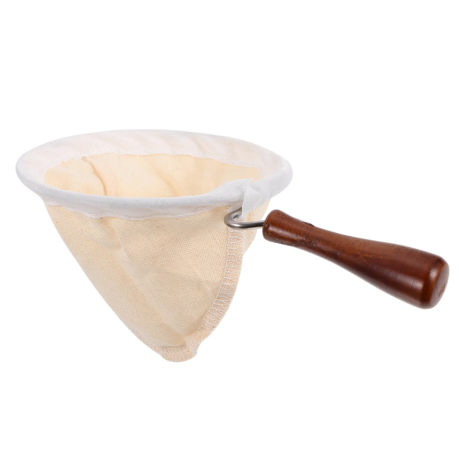 

1pc Coffee Filter with Wood Handle Coffee Strainer Bag (Assorted Color) Flannel Cloth Coffee Strainers