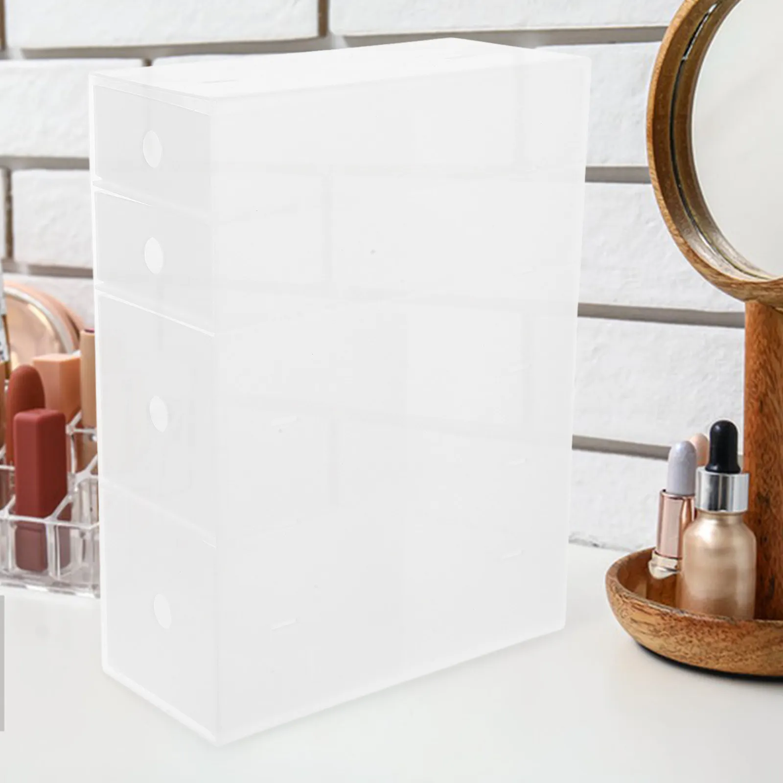 Desktop Drawer Storage Organizer Cabinet Multi-Function Small Plastic Drawer Unit for Home Office Kitchen Stationery Cosmetics