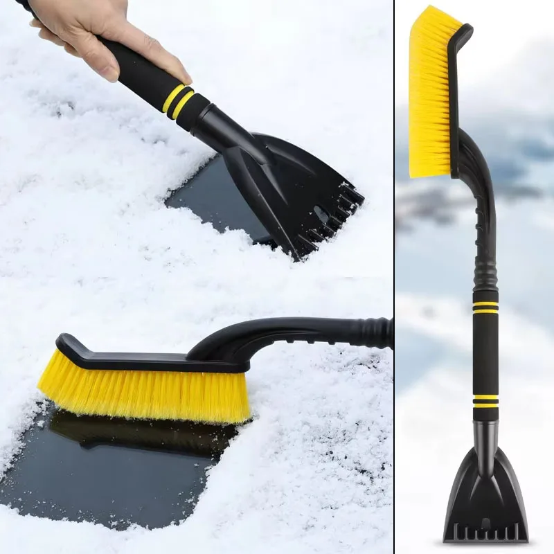 

Автомобильный скребок для льда и щетка Автомобильный скребок для снега Щетка для окон Съемное средство для удаления снега для автомобиля Эргономичная пенопластовая ручка Щетка для очистки снега