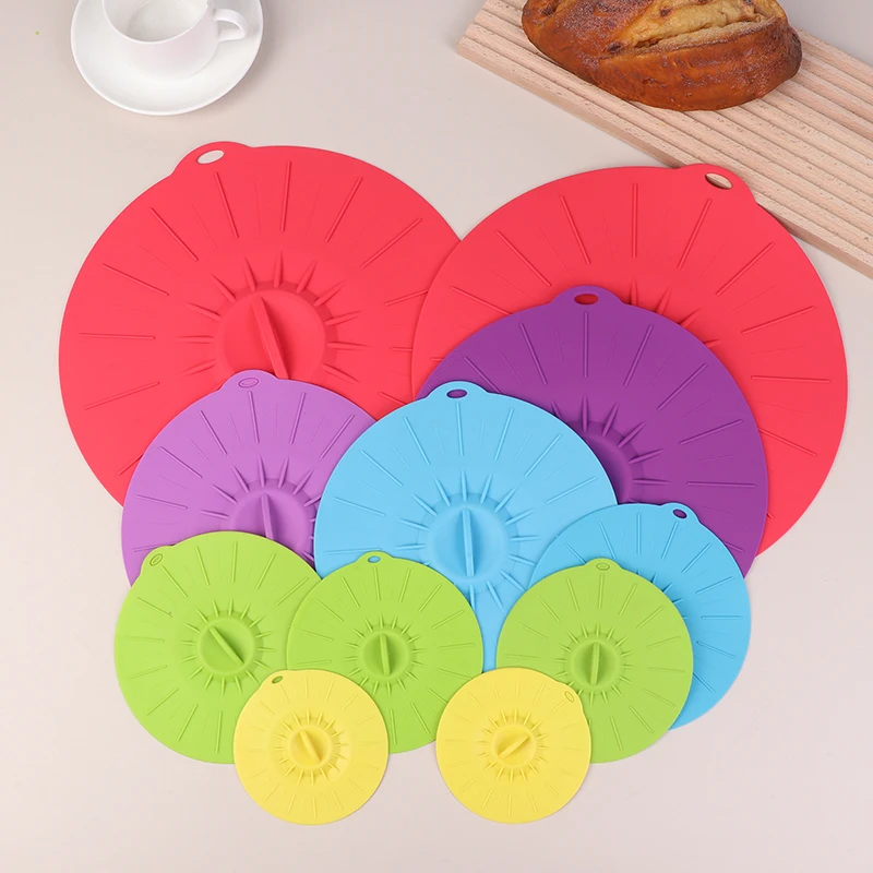 5/6pcs Environment-friendly Preservation Cover Food Ftorage Can Be Used Spill Proof