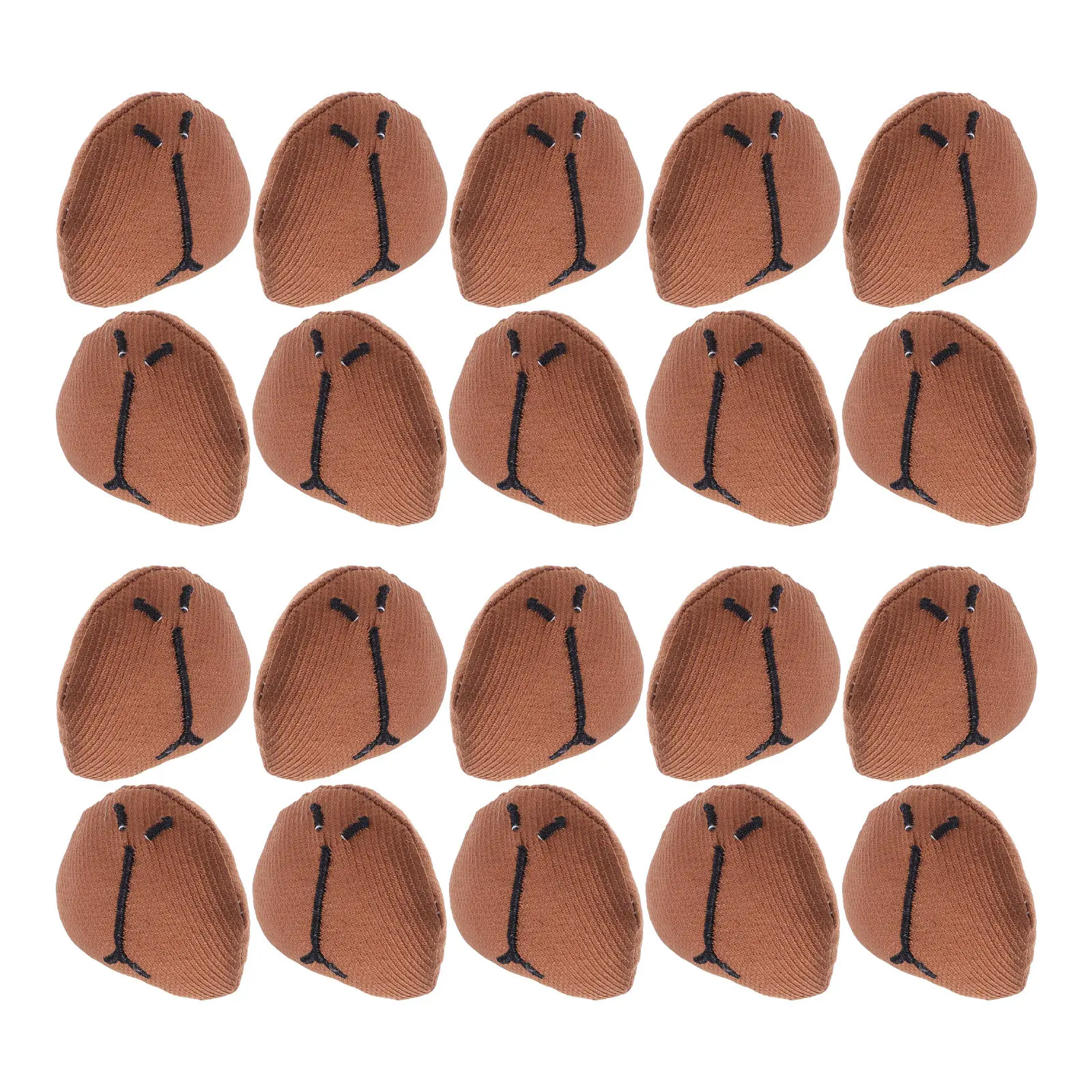 20Pcs Animal Safety Noses Coffee Color Crafting Buttons for Crochet Bear Nose Replacements Stuffed Animal Upgrading DIY Craft