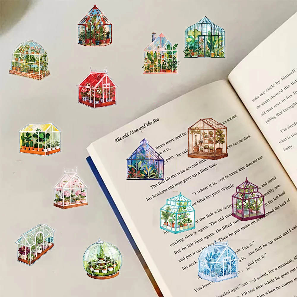 

50 шт., наклейка с цветком для тетради, Harajuku, украшение для ноутбука, багажа, мотоцикла, пейзажа, наклейка на велосипедную этикетку