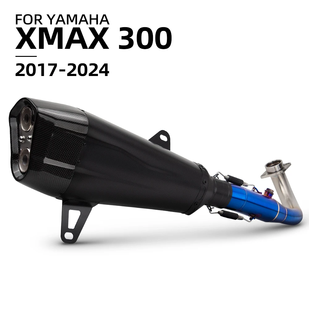 Motorcycle Exhaust Full System Front pipe For Yamaha XMAX250 XMAX300 Tricity300 XMAX/Tricity 250/300 2017-2024 Moto Muffler Kit