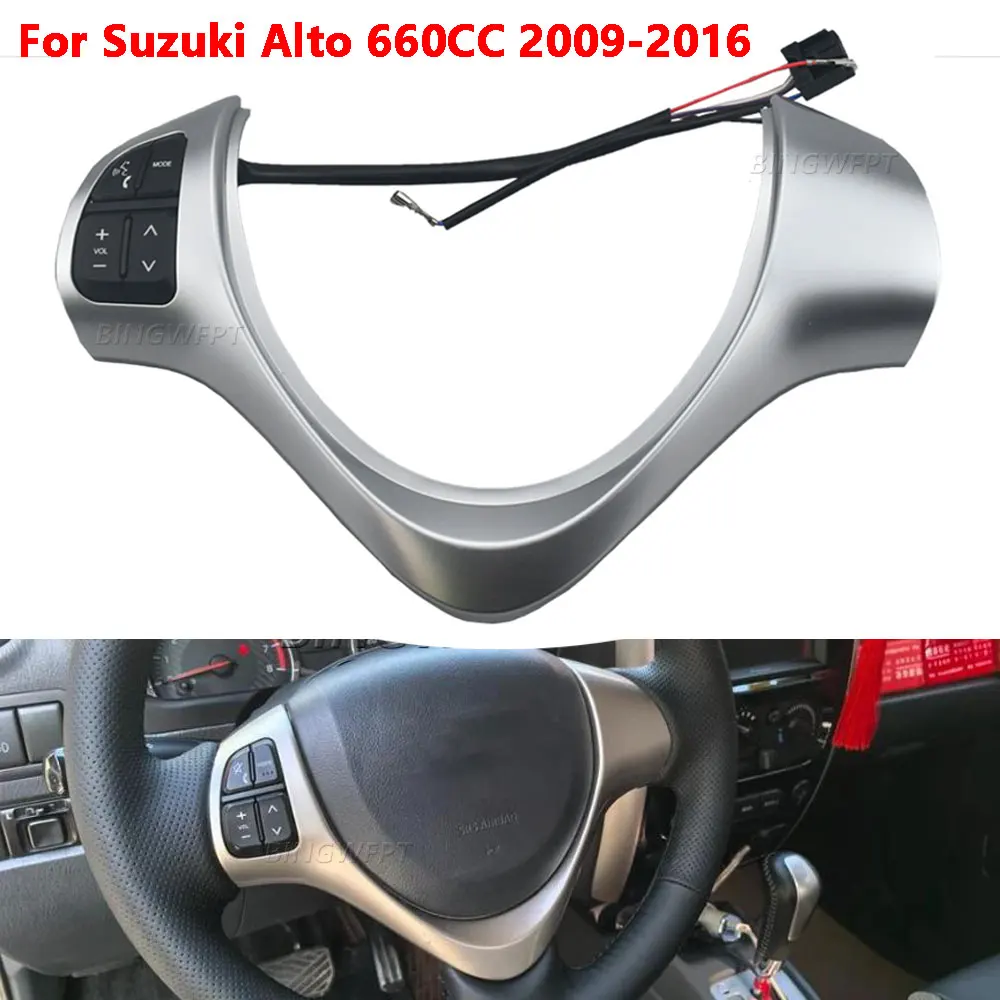 (Two Colors Available) Steering Wheel Switch For Suzuki Alto 660CC 2009-2016 Audio Volume Bluetooth Phone Control Button