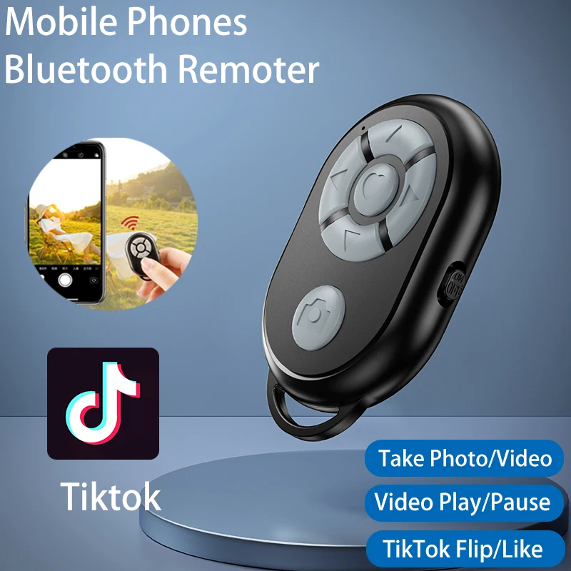 Portable Phone Bluetooth Remoter For iPhone 14 Xiaomi Huawei OPPO Remote Control Camera Controller For Tiktok Live Video Turning