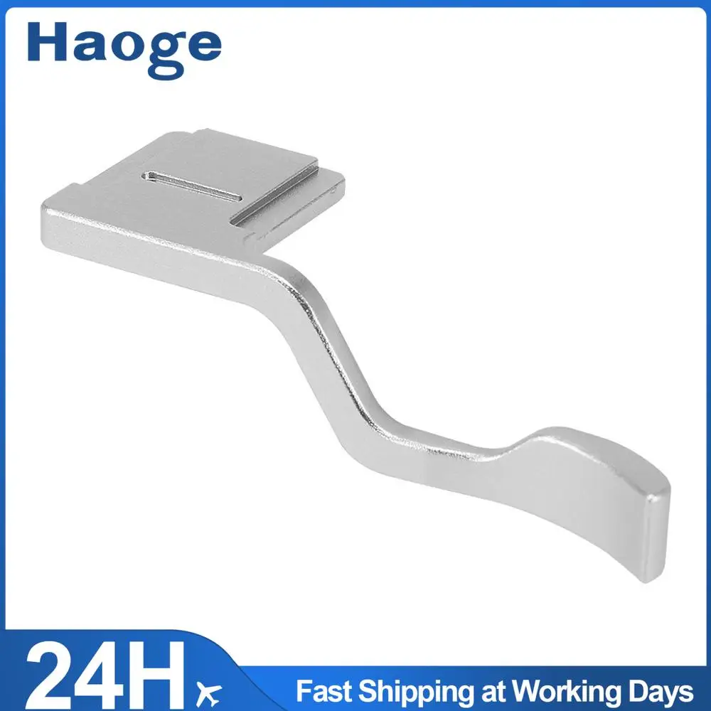 Haoge Metal Hot Shoe Thumb Up Rest Hand Grip for Fujifilm Fuji X-T10 X-T20 X-T30 X-T30II X-T30III X-T50Camera Silver THB-XT30