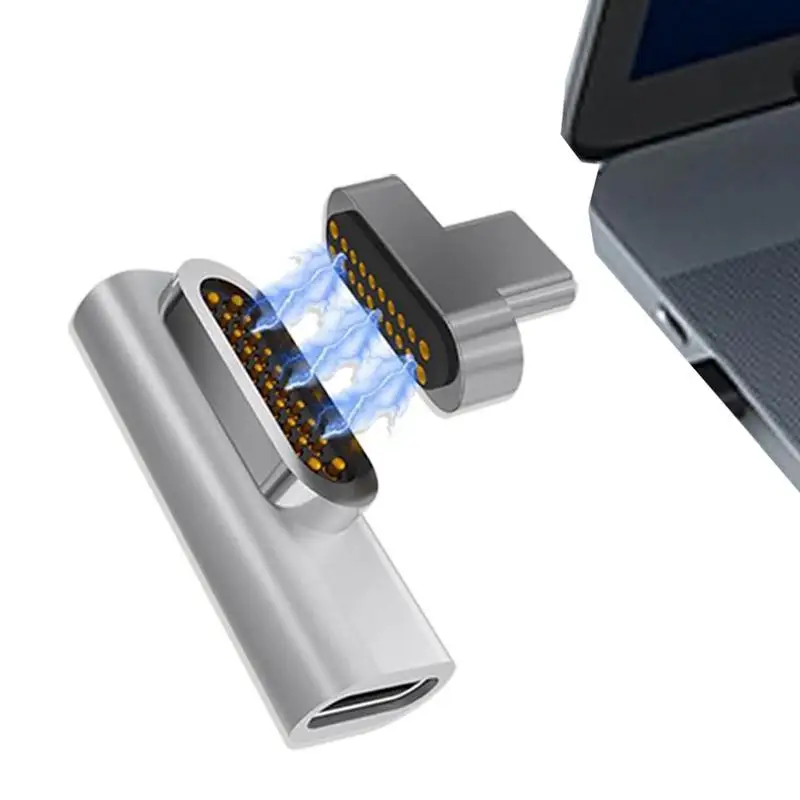 อะแดปเตอร์แม่เหล็ก USB C 20พินไปยัง USB แปลง3.1 C รองรับอะแดปเตอร์86W PD สำหรับ Mac Book Pro แล็ปท็อป Huawei Xiaomi