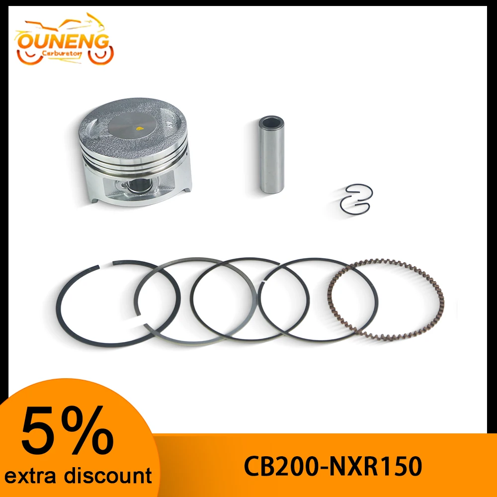 Kit de Pistón de Repuesto de 63.5mm para Motor Honda CB200 NXR150 Titan150 150cc 200cc, Piezas de Motocicleta