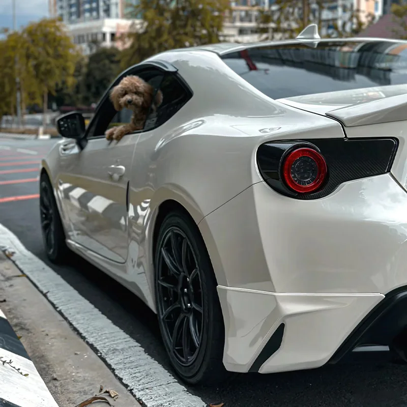 For 2017-2020 Toyota GT86 GR86 Subaru BRZ Rear Bumper Guard Resin Car Trim Kit Bright Black Car Adjustment Kit