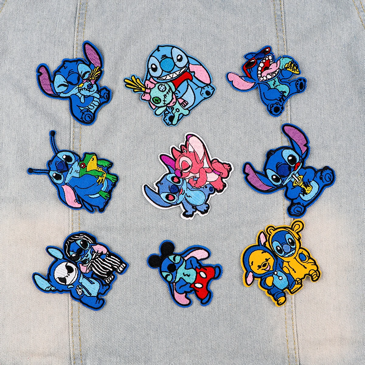 Cute Stitch Patches On Clothes Cartoon Mushu Dragon Embroidered Patches Animals Badges Iron On Patch DIY Clothing Accessories