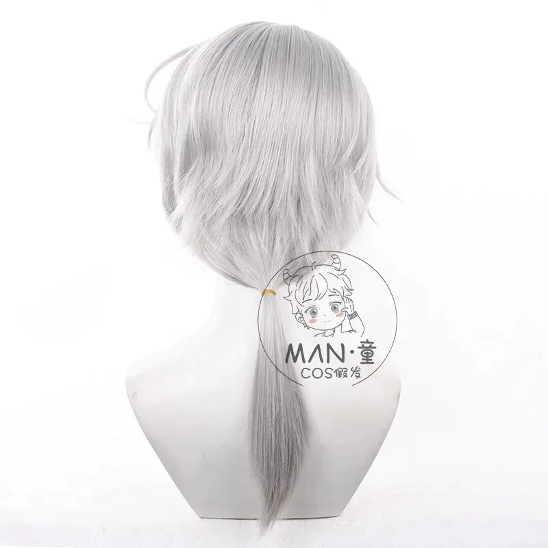 

2025 12 Game Identity Ⅴ Embalmer Aesop Carl Cosplay Wig Gray Synthetic Hair Heat Resistant Halloween Carnival Role Play Party Wi