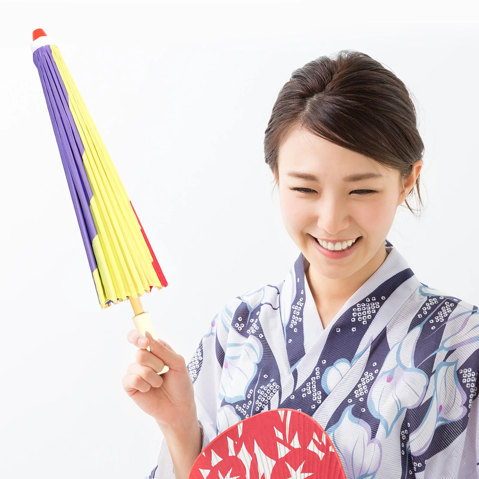 

Decorative Umbrella Cloth Wood Material Durable Photo Prop Wedding Bridal Shower Stage Performance Japanese Style Shopping Mall