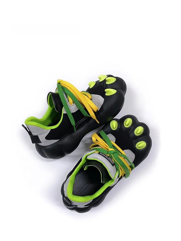 

Claw Casual Shoes Unique Cute Large Head Thick Bottom Women's Split Color Trendy Cool Shoes Comfortable Low Top rou...