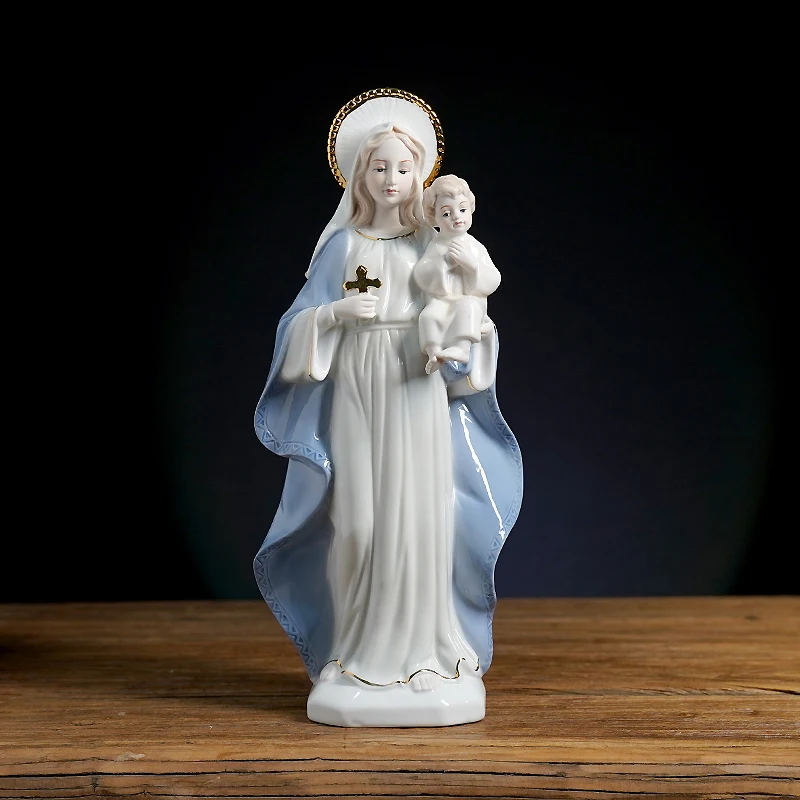 Ceramic Arts and Crafts Ludreux Saint Home Decoration Household Decoration Madonna Figure Decorative Figurines