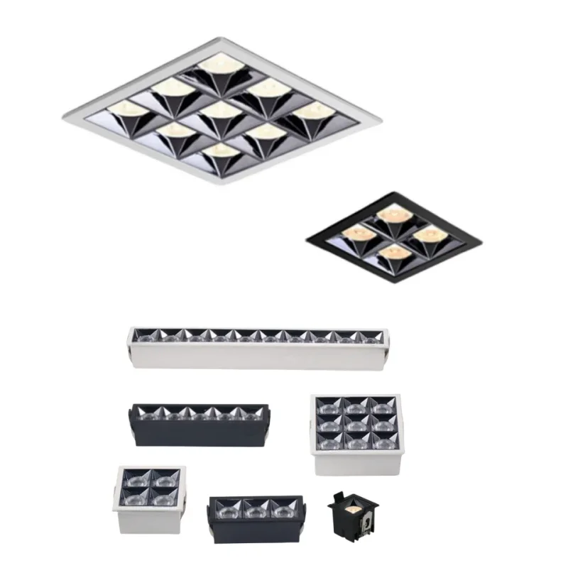 

Светодиодный потолочный светильник с регулируемой яркостью 4W12W16W20W36W40W Потолочный светильник AC110-220V Прожекторы Без основных светильников Коммерческое освещение