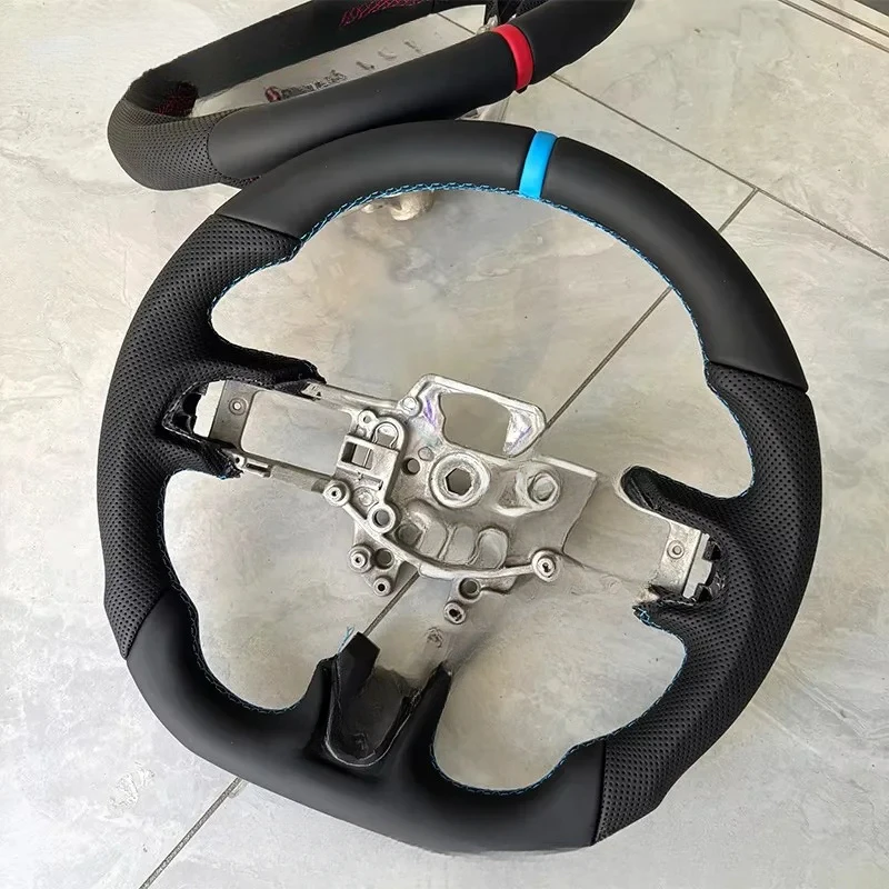 

Steering Wheel Perforated Leather blue Fit for 2015-2023 Ford Mustang GT EcoBoost Shelby Sport Racing Wheel