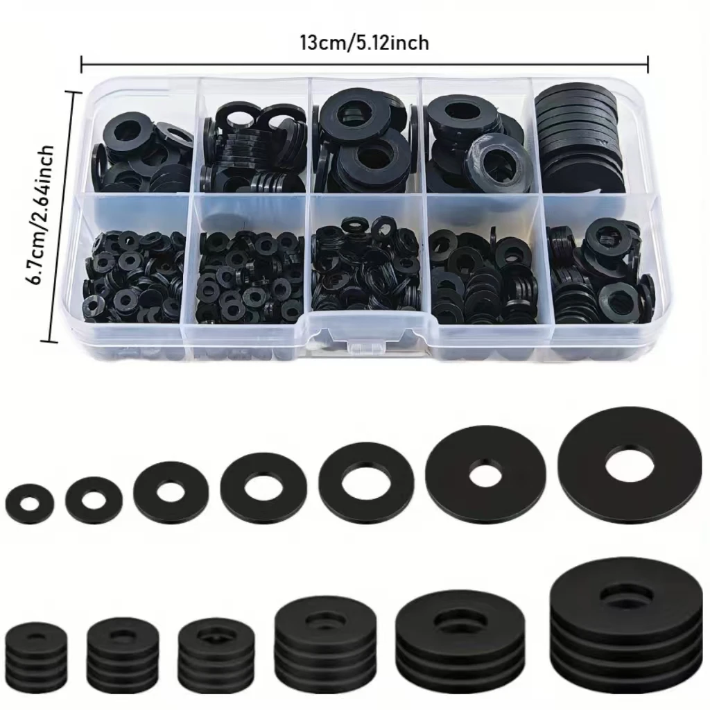 500/250 pieces of anti-loosening wear-resistant washers, made of nylon, suitable for water pipe bolts image 3