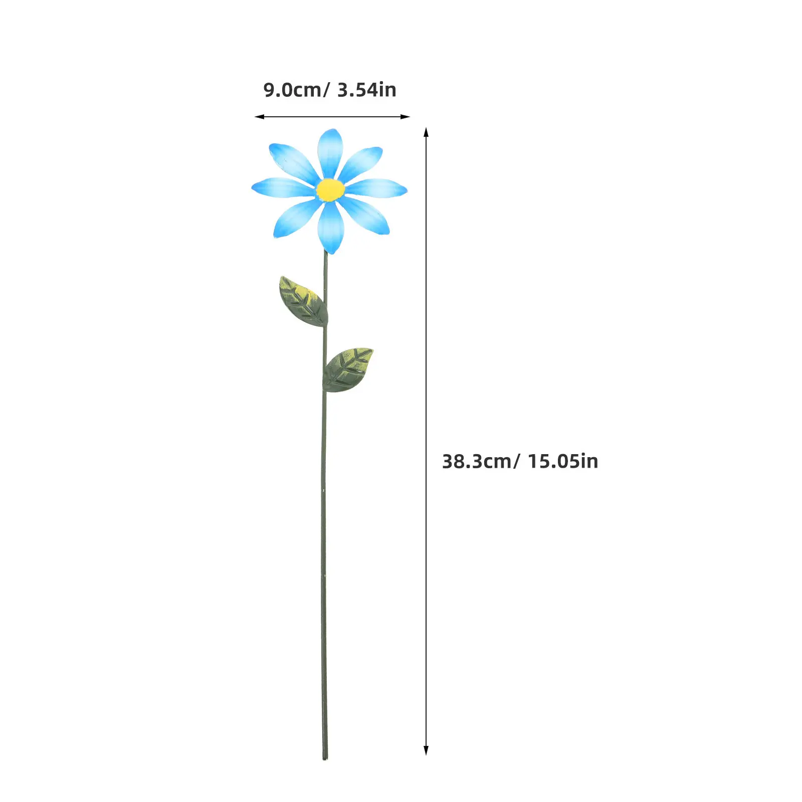 7Pcs Metal Flower Garden Art Stake Vintage Iron Floral Insert Outdoor Lawn Yard Patio Decorative Ornament Lawn Decoration
