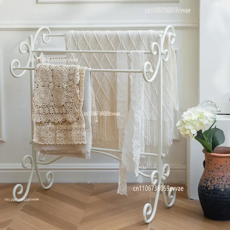 Vintage Multifunctional Towel and Clothes Rack for Bedroom Hat and Scarf Storage