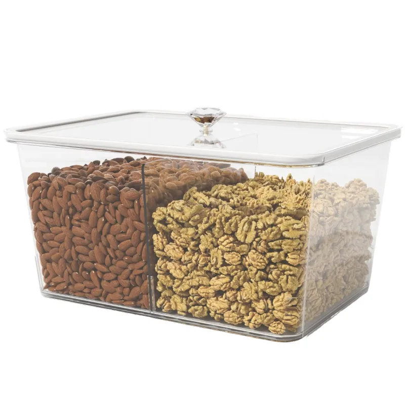 Sealed plastic food containers with flexible bulk candy boxes for storage