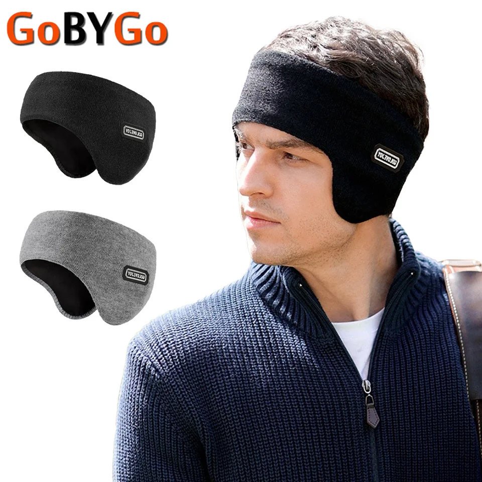 Sport Headband Ear Warmer Men Winter Cycling Workout Yoga Running Bicycle Windproof Double Layer Warm Earmuffs Headwear