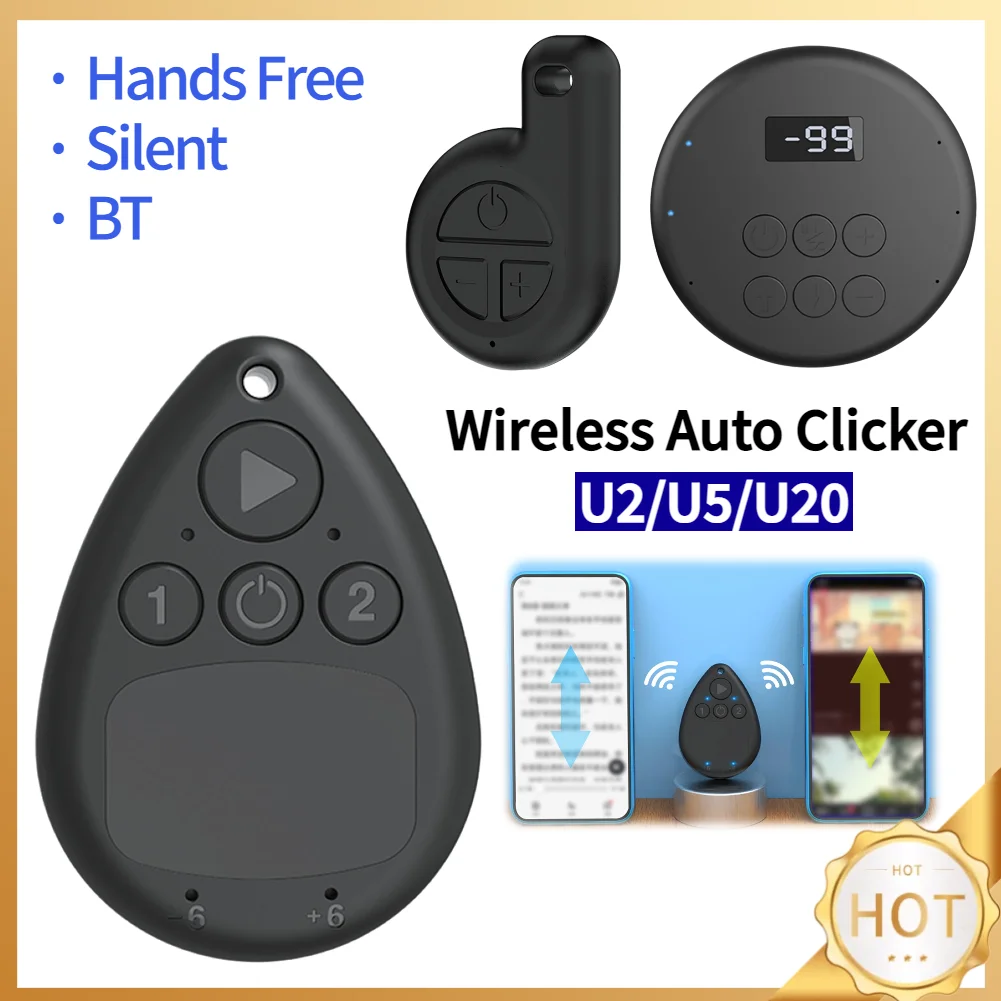 BT Phone Screen Tapper with Battery Hands Free Silent & Adjustable Speed Phone Automatic Clicker for Smartphones