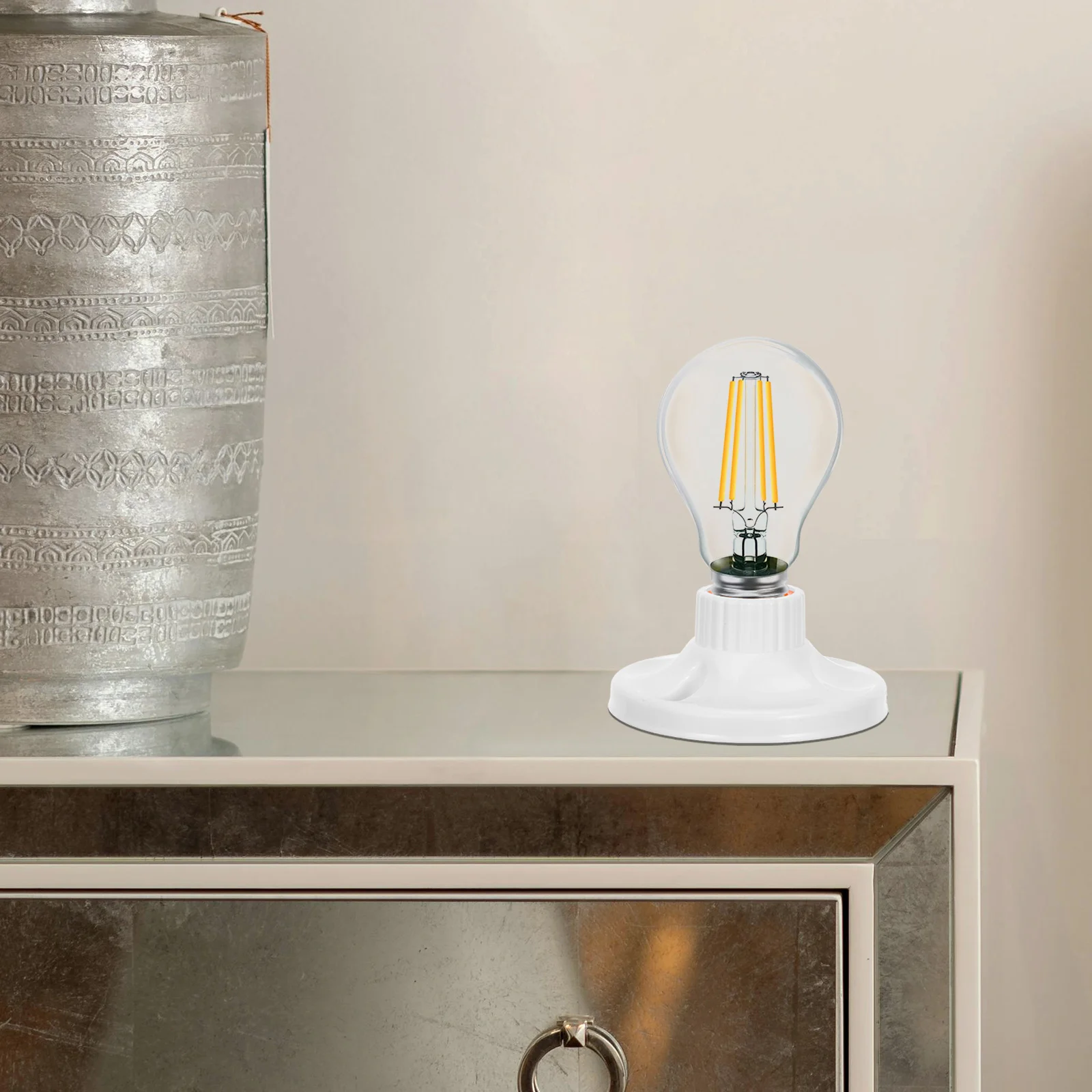 

24Pcs E27 Screw Lamp Holders High Power Thickened Design for Indoor Table Wall Ceiling Light Socket Replacement Lamp Repair