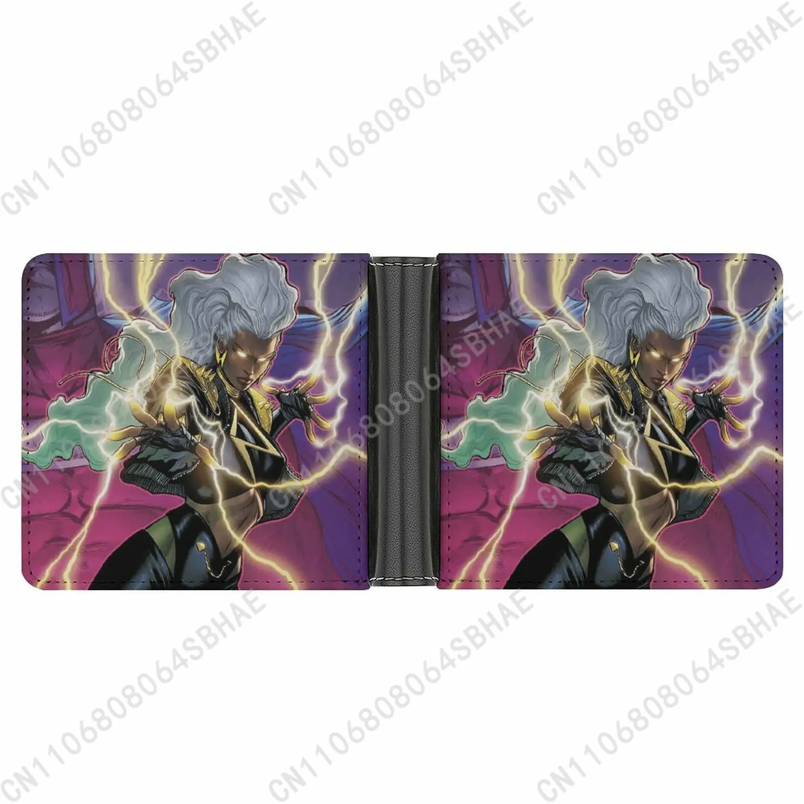 

Marvel Storm Trendy Leather Wallet Teenage Male Woman Personalized Slim Credit Card Holder Small Purse Daily Use Cosplay